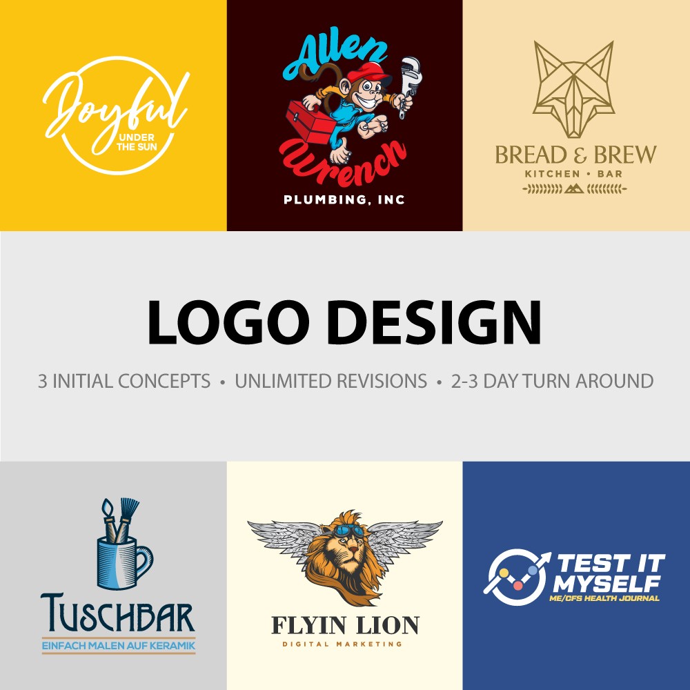 Artwork Design bespoke Logo Unlimited Concepts & Revisions 
